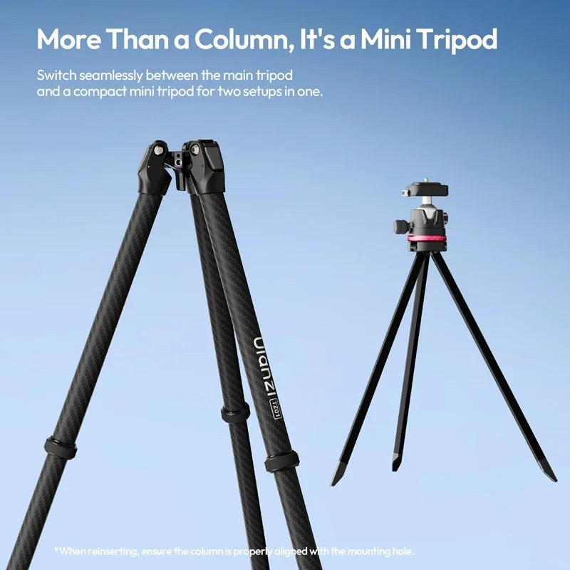 Carbon Fiber Tripod and Monopod Combo - 2-in-1 Design