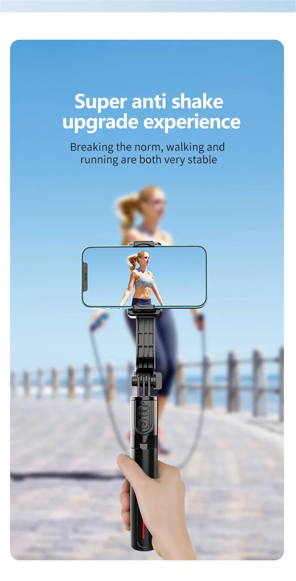 Wireless Gimbal Tripod Stabilizer with Bluetooth Connectivity