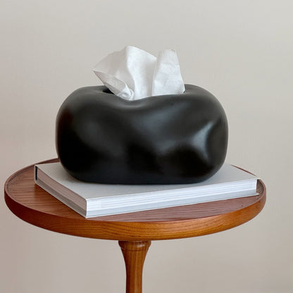 Elegant Cloud-Inspired Ceramic Tissue Organizer