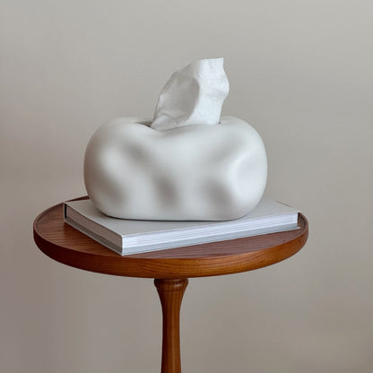 Elegant Cloud-Inspired Ceramic Tissue Organizer