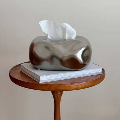 Elegant Cloud-Inspired Ceramic Tissue Organizer