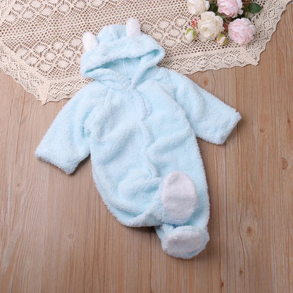 Adorable Baby Romper with Cartoon Bear Design
