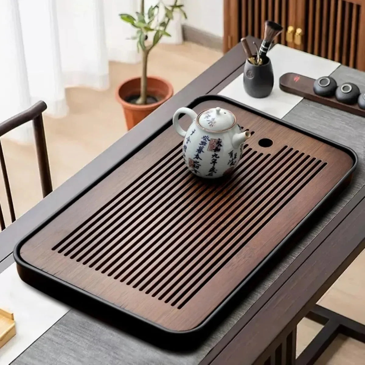 Removable Bamboo Serving Tray for Tea