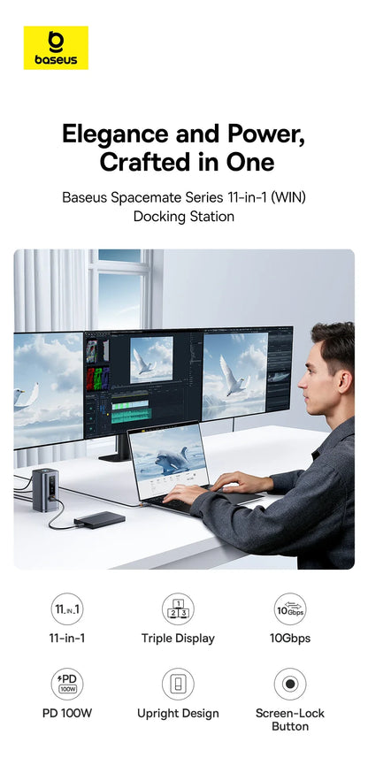 11-in-1 Multi-Port Docking Station
