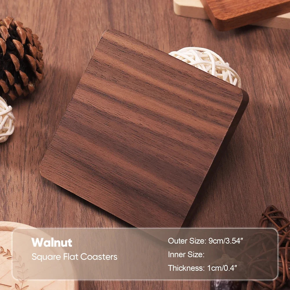 Solid Wood Round Drink Coaster