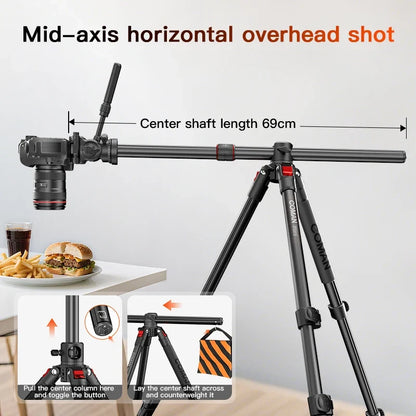 Compact Overhead Tripod for Cameras