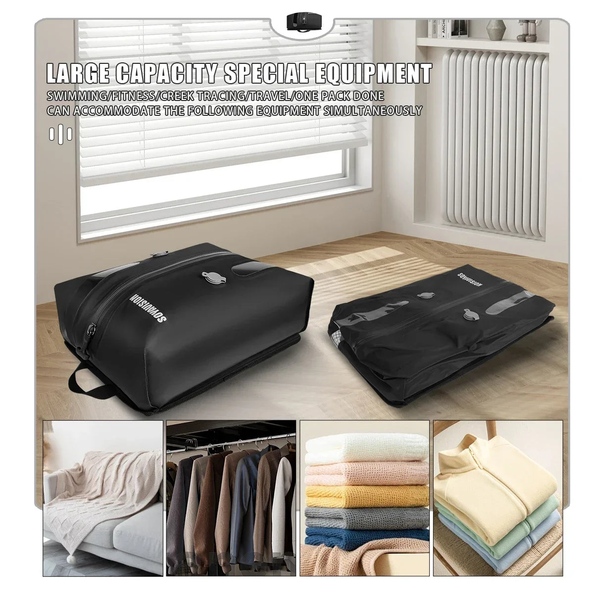 Travel Compression Storage Bags for Vacuum Sealing