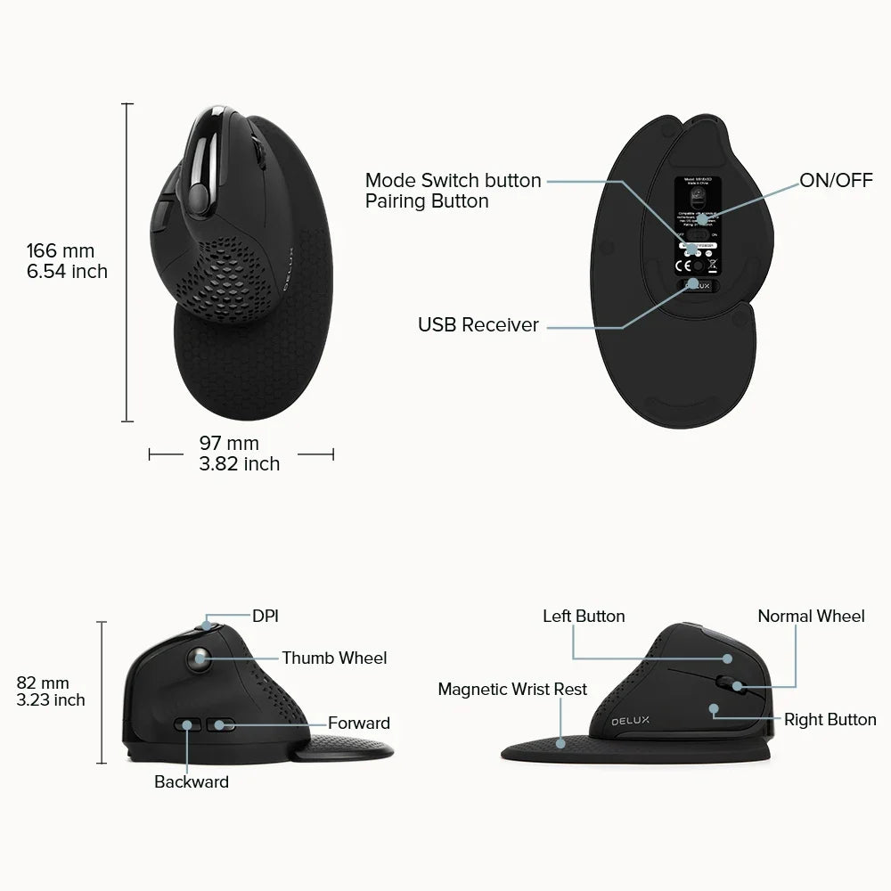 Vertical Ergonomic Mouse M618XSD - Comfort Design