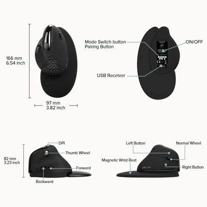Vertical Ergonomic Mouse M618XSD - Comfort Design