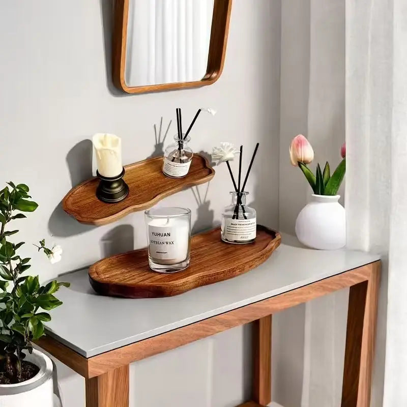 Wooden Tray for Bathroom Sink in Acacia Finish