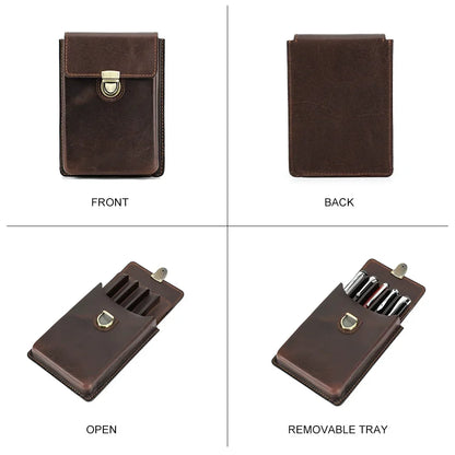 Leather Pen Holder – Handcrafted Cowhide Design