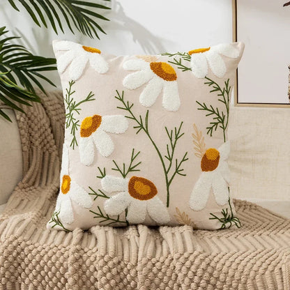 Chic Floral Cushion Cover – Elegant Decorative Pillow Case
