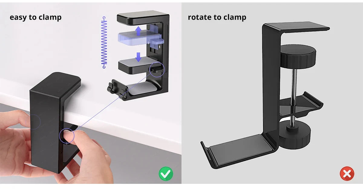 Headphone Stand with Dual Controller Holder