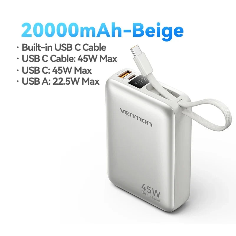 Power Bank with 45W Quick Charge Capability