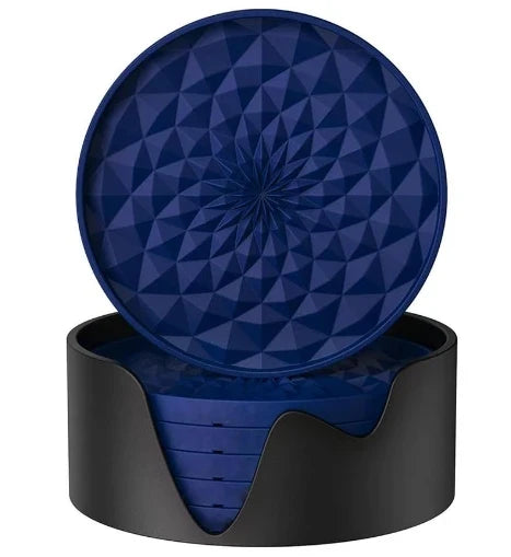 Round Silicone Coasters for Drinks - Set of 4