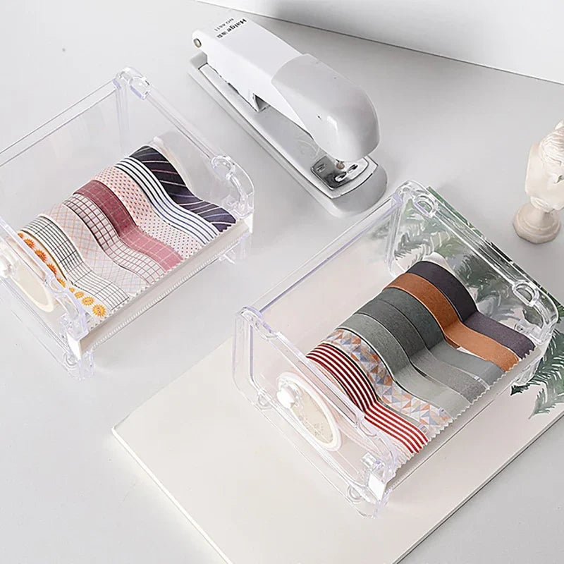 Washi Tape Storage Organizer with Cutting Tool Compartment