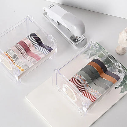 Washi Tape Storage Organizer with Cutting Tool Compartment