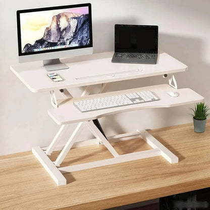 Desk Converter with Keyboard Shelf – Height Adjustable Workstation