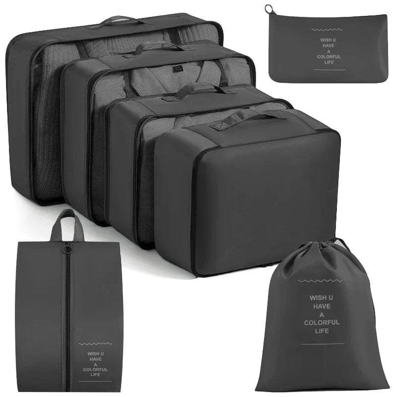Set of Storage Cubes for Travel Packing