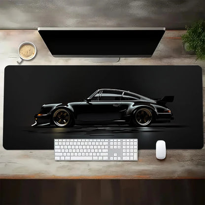 Large Gaming Mouse Pad Featuring Sports Car Graphic