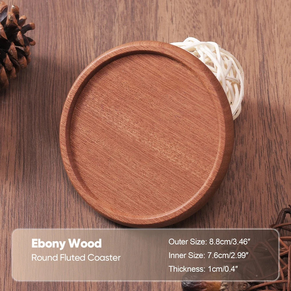 Solid Wood Round Drink Coaster
