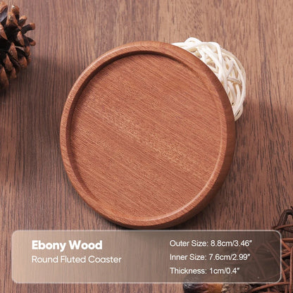 Solid Wood Round Drink Coaster