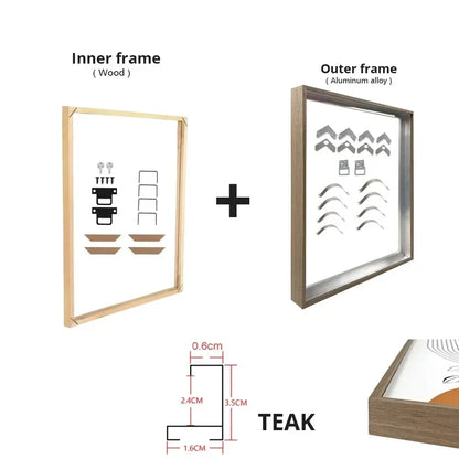 Canvas Frame Kit with Metal and Wooden Elements