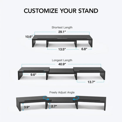 Riser for Dual Monitors - Adjustable Stand