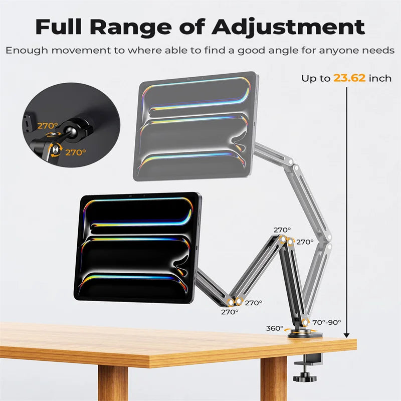 Magnetic Charging Stand and Desk Mount for iPad