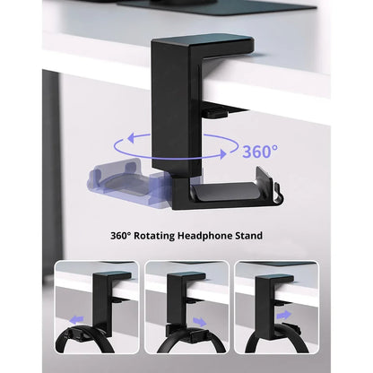Headphone Stand with Dual Controller Holder