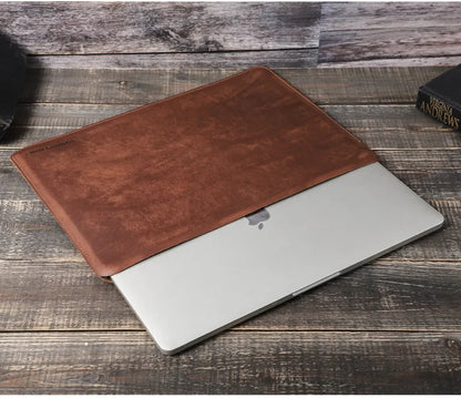 Authentic Leather Laptop Messenger Bag - Handcrafted Cowhide