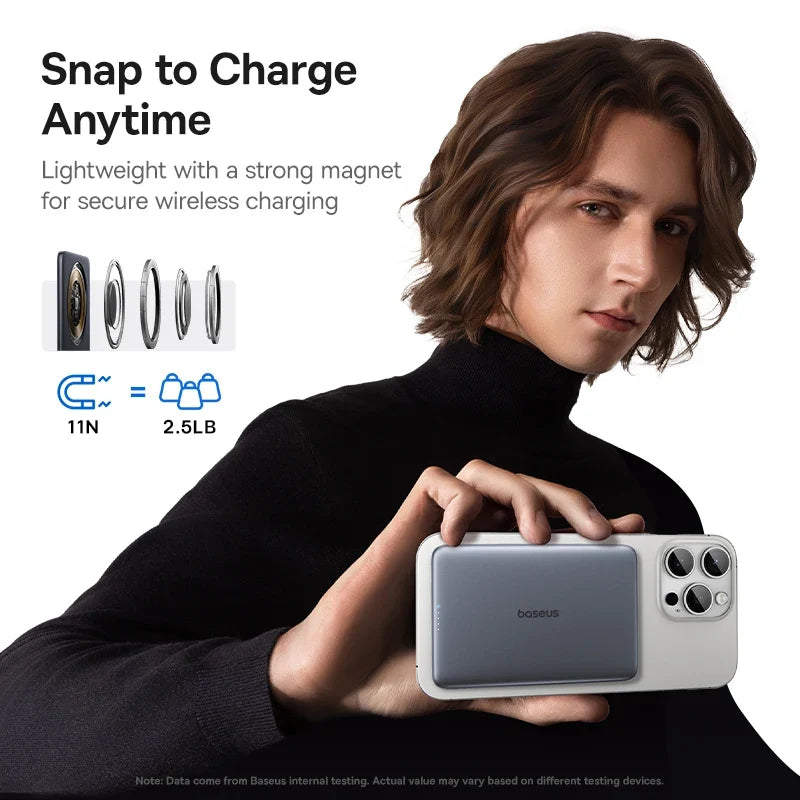 5K MagSafe Power Bank - Slim Portable Charger