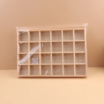 Display Wooden Jewelry Organizer with Tiered Design