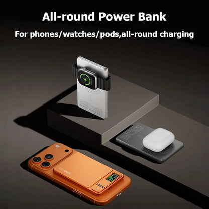 Portable Slim Power Bank with Magnetic Charging Feature
