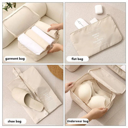 Set of Storage Cubes for Travel Packing