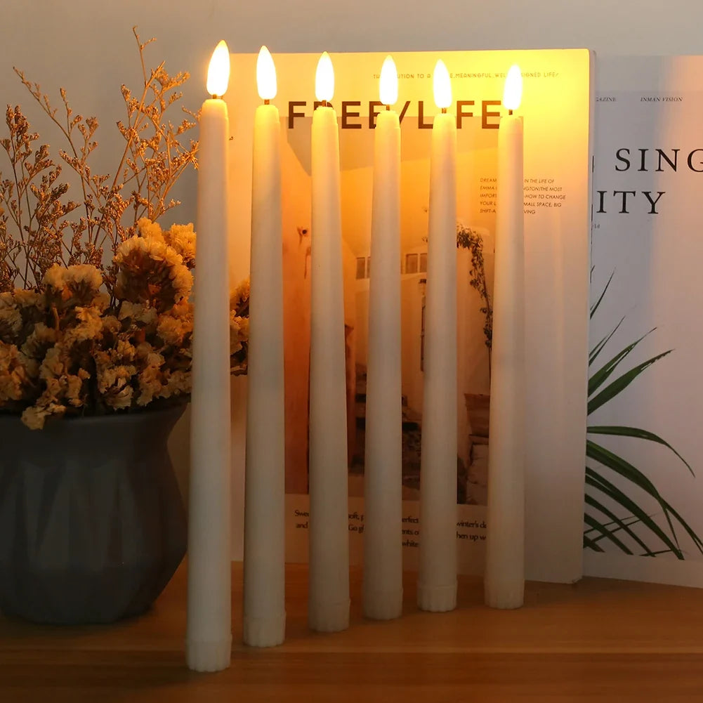 LED Taper Candles without Flame