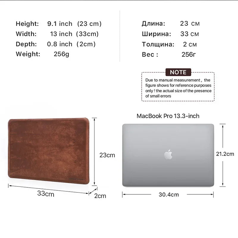 Authentic Leather Laptop Messenger Bag - Handcrafted Cowhide