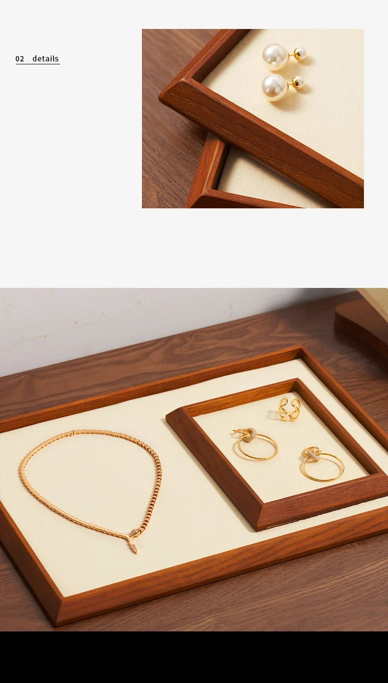 Elegant Wooden Tray for Bracelet Storage and Organization