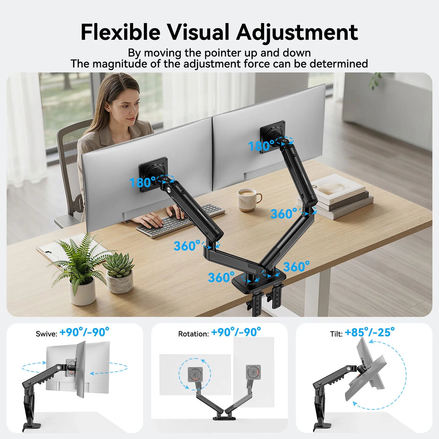 Adjustable Monitor Stand with MechaSpring Technology