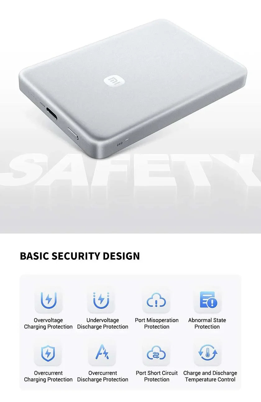 Wireless Power Bank 10000mAh Capacity