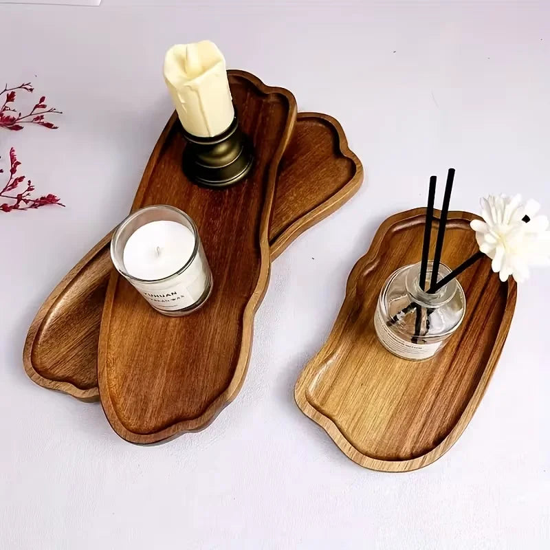 Wooden Tray for Bathroom Sink in Acacia Finish