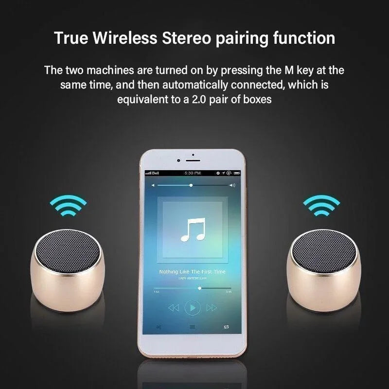 Compact Bluetooth Speaker with Wireless Connectivity