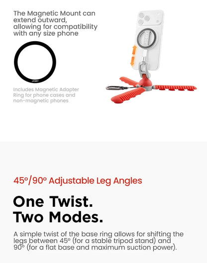Tripod with Magnetic Suction Feature