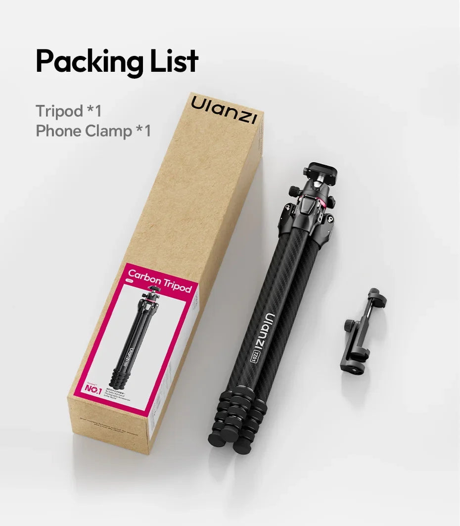 Carbon Fiber Tripod and Monopod Combo - 2-in-1 Design