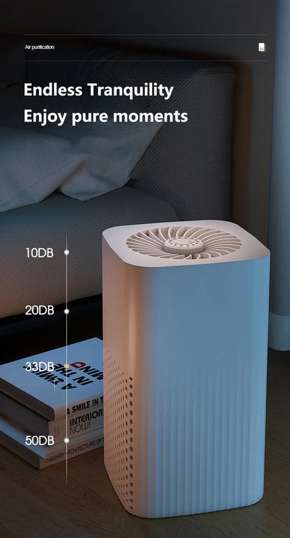 Compact HEPA Air Cleaner for Desktop Use