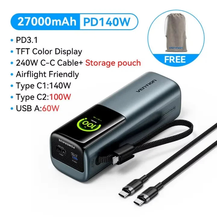 27000mAh Capacity Portable Power Bank