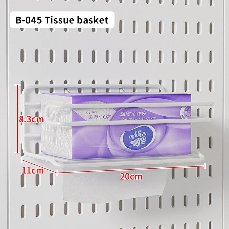 Desktop Organizer with Pegboard Design - Simple Setup, No Drilling Required