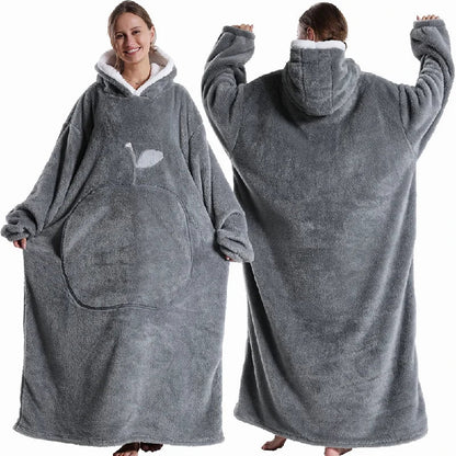 Extended Length Wearable Throw Blanket