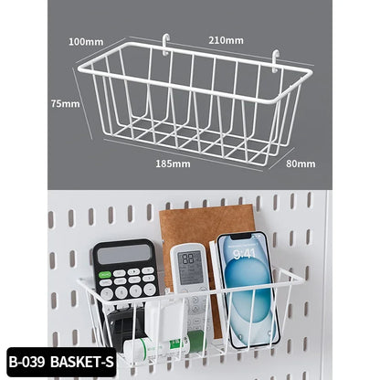 Desktop Organizer with Pegboard Design - Simple Setup, No Drilling Required