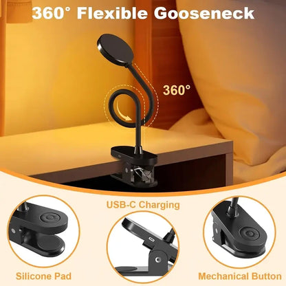 Clip-On Desk Lamp with 3.5-Inch LED Light